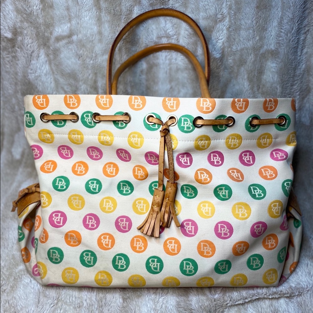 Dooney & Bourke travel bag- multi colored design